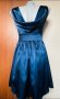 Парти рокля в синьо, от сатен👗❤️XS,S❤️👗арт.3015, снимка 2
