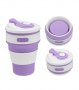2918 Сгъваема силиконова чаша с капак, в различни цветове, снимка 11