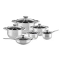 Комплект съдове за готвене Muhler от 12 части, неръждаема стомана, снимка 1