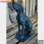 Градинска статуя куче от бетон Немски дог в реален размер – бронз с окислен ефект