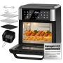 Дигитален фритюрник с горещ въздух и фурна 5-в-1,12L, 1800W,12 Програми,LED сензорен екран, снимка 7