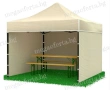 Сгъваема Шатра 3х3 с Три Страници в Кремав Цвят и Усилена Конструкция, снимка 2