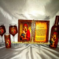 Подарък за Кръстници- Старинна книга с икона/ снимка и поздрав по желание, снимка 6 - Подаръци за кръщене - 40821865
