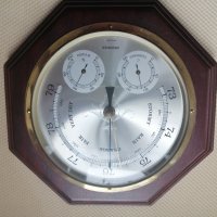 Старинен часовник и барометър, снимка 5 - Стенни часовници - 33873112