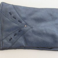 Черни дамски кожени ръкавици от естествена кожа с подплата , нови, снимка 1 - Ръкавици - 31617759