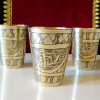 Персийска бронзова чаша 8 см. , снимка 5 - Антикварни и старинни предмети - 30408104