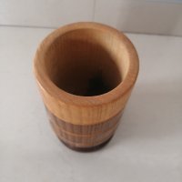 Дървена чаша  h 12.5 см. , снимка 2 - Други стоки за дома - 39888525