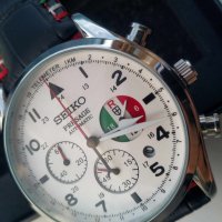SEIKO Presage ежедневен мъжки кварцов часовник кожена каишка, черно-бял циферблат, снимка 13 - Мъжки - 42898200