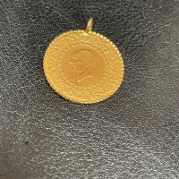 Златна монета 22 карата 3,60гр, снимка 2 - Колиета, медальони, синджири - 42179698