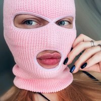 Зимна шапка маска - Pink Balaclava, снимка 1 - Шапки - 30397921