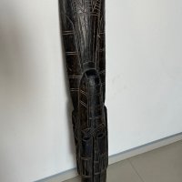 Голяма дървена маска 100см ръчно изработена, снимка 2 - Декорация за дома - 42497146