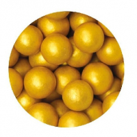 Златни златисти ядивни сладкарски сладкарска перла перли украса захарни бонбони за торта, снимка 2 - Други - 18622980