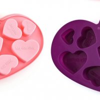 Сърце Сърца с пожелания силиконов молд форма за фонан шоколадови нобони гипс и др., снимка 1 - Форми - 29934422
