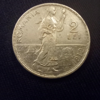 2 леи 1912 Румъния сребро за колекция, снимка 1 - Нумизматика и бонистика - 44656105