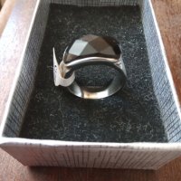 Уникален пръстен( Унисекс ) с естествен оникс от медицинска стомана, снимка 8 - Пръстени - 32023466