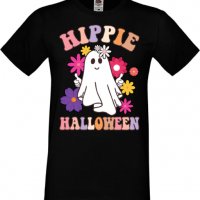 Мъжка тениска Hippie Halloween,Halloween,Хелоуин,Празник,Забавление,Изненада,Обичаи,, снимка 2 - Тениски - 38135440