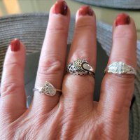 Дамски сребърни пръстени. Състояние ново. Проба 925. , снимка 1 - Пръстени - 39223200