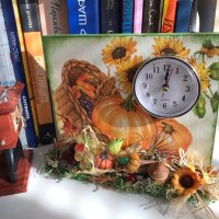 Настолен часовник-Благодатна есен!, снимка 5 - Декорация за дома - 42239284