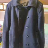 Наситено черно мъжко палто L размер, снимка 4 - Палта - 39095192