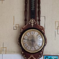 Голям стар барометър, хидрометър, часовник и термометър , снимка 1 - Други стоки за дома - 42344809