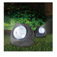 Градински фенер, Слънчев LED фенер ,камък 14,5x12,5x11 см, снимка 3 - Външни лампи - 40399372