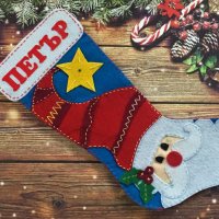 Коледен чорап за камина / подарък / лакомства, снимка 3 - Декорация за дома - 35149330