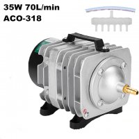 25W 45L / min Електромагнитна въздушна компресорна помпа за кислород въздух - аквариум, снимка 13 - Други - 24653539