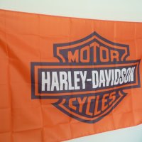 Harley Davidson знаме флаг мотор мотори Харли Дейвидсън оранжево рокер, снимка 2 - Други - 39749123