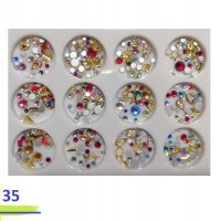Миксирана декорация камъчета №35, снимка 1 - Продукти за маникюр - 23745606