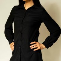Класическа черна риза, снимка 2 - Ризи - 38067042