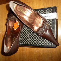 Дамски обувки на висок ток в кафяв цвят, снимка 7 - Дамски обувки на ток - 30538541