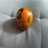 Великденско яйце три икони ръчно рисувано Н-94мм и фи- 65мм ново, снимка 7 - Икони - 40726302