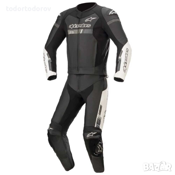 Кожено мото яке ALPINESTARS GP-FORCE CHASER Airflow,50-M,гърбица, снимка 1