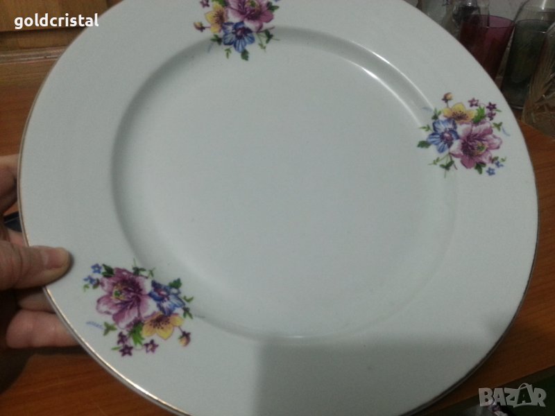 Стар български порцелан плато чиния поднос, снимка 1