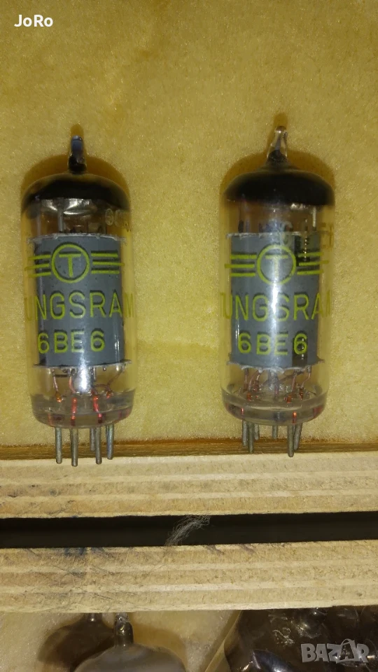 Двойка радиолампи 6ВЕ6 Heptode Tungsram , снимка 1