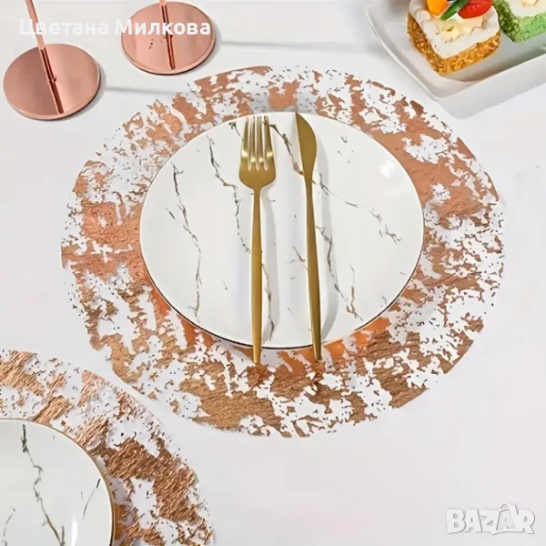 Подложки за хранене ROSE GOLDEN, снимка 1