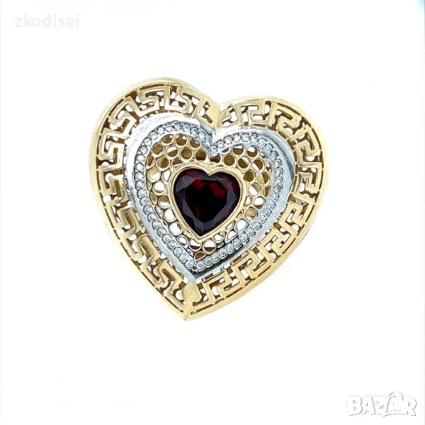 Златен дамски пръстен 9,46гр. размер:62 14кр. проба:585 модел:27316-1, снимка 1