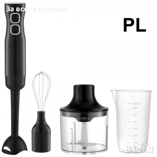 Пасатор с Чопър Rosberg R51112MC, 400W, с Мерителна чаша 650 мл., Приставка за разбиване, Черен, снимка 1