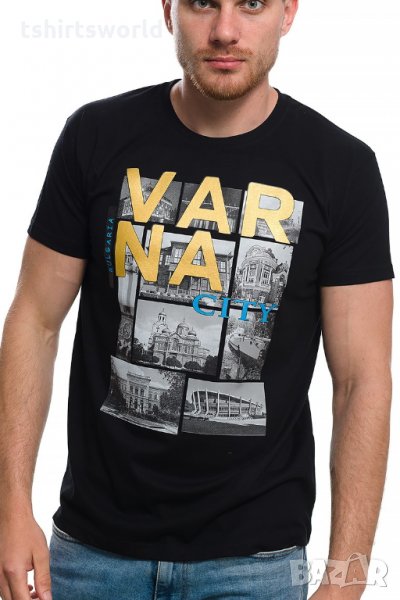 Нова мъжка тениска с трансферен печат България, Варна CITY, снимка 1
