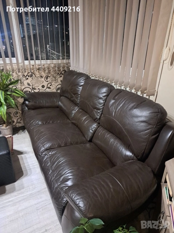 Кожен диван 2 броя, снимка 1