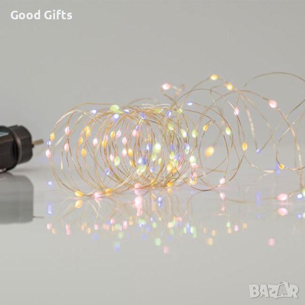 Коледни лампички, Пастелни, 20 LED, 2.2м, снимка 1