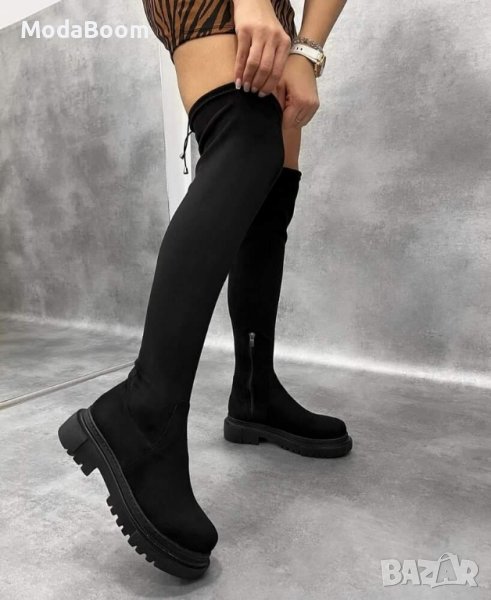 Равни велурени чизми , снимка 1