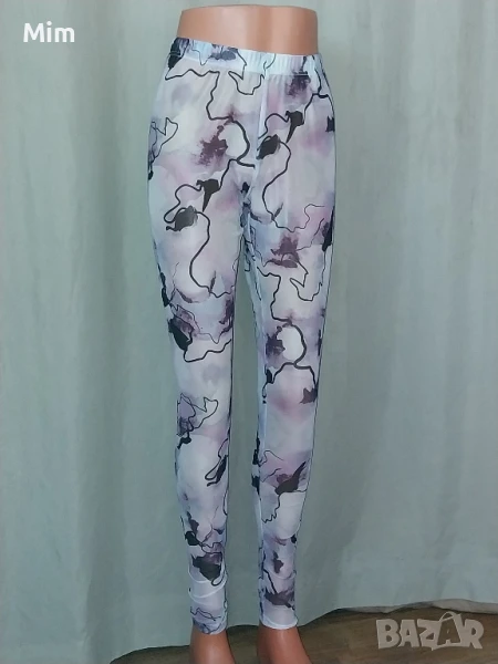 ZHENZI M/2XL Прозрачен еластичен клин в лилаво розово на черни фигури , снимка 1