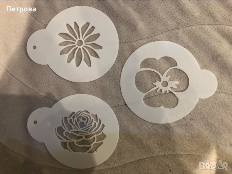 Шаблони с цветя - 3 бр., снимка 1