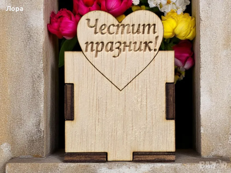 Мини кашпа от дърво – идеална за декорации и подаръци, снимка 1