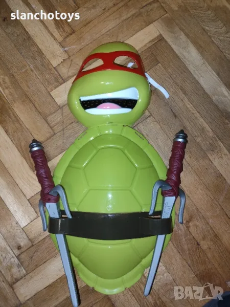 Комплект коруба с оръжия и маска на костенурка нинджа Рафаело, снимка 1
