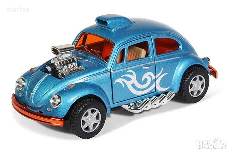 Метална количка Kinsmart Volkswagen Beetle Custom Dragracer, в кутия Код: 520892, снимка 1
