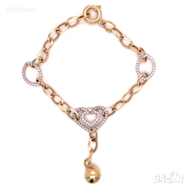 Златна дамска гривна 5,91гр. 19,0см. 14кр. проба:585 модел:33087-1, снимка 1