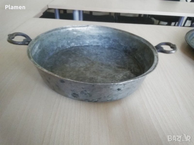 Медна калайдисана тава от 1938 година, снимка 1