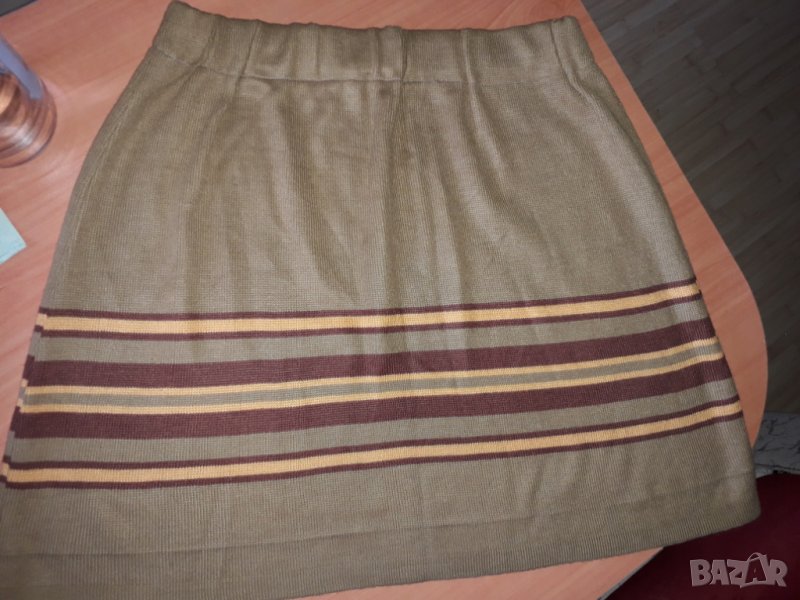 Къса пола трикотаж кафява размер S, снимка 1